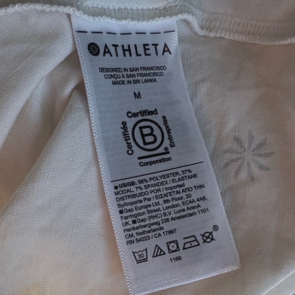 Athleta Cool Down Cream Long Sleeve Top Size M - Picture 6 of 6